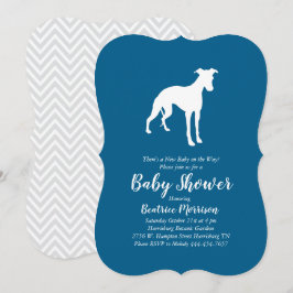Hund Baby Shower Boy Blue Inbjudningar