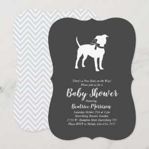 Hund Baby Shower för amerikansk StaffordTerrier Inbjudningar