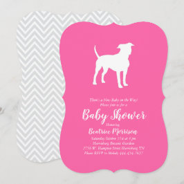 Hund Baby Shower för amerikansk StaffordTerrier Inbjudningar