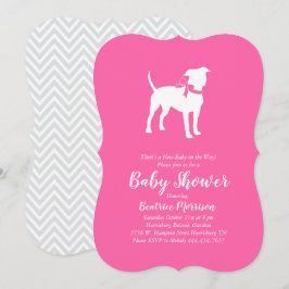 Hund Baby Shower för amerikansk StaffordTerrier Inbjudningar