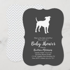 Hund Baby Shower för amerikansk StaffordTerrier Inbjudningar