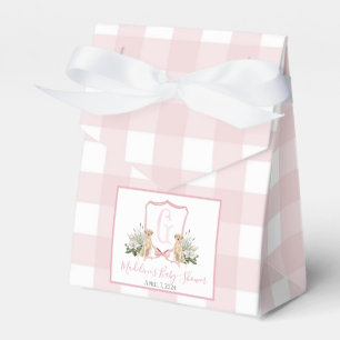 Hund Baby Shower för Preppy Southern Rosa Girl Presentaskar