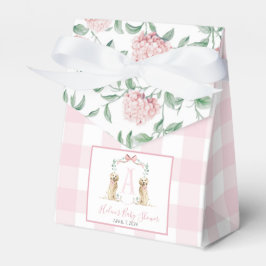 Hund Baby Shower för Preppy Southern Rosa Girl Presentaskar