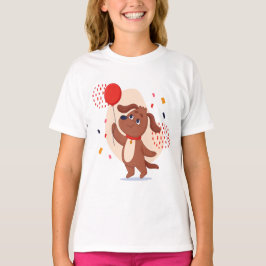 Hund Ballon Cute Simple T Shirt