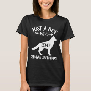 Hund Bara en pojke som Kärlek tyska herdar T Shirt