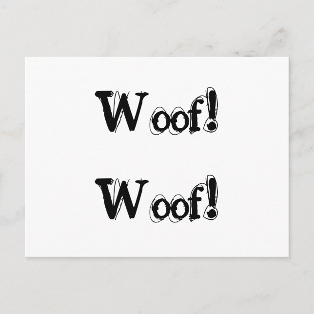 Hund Barking Complaint Vykort (Framsida)