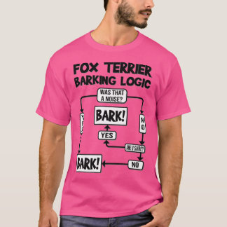 Hund Barking Logic, rolig hund gåva, Funny Fo Terr T Shirt