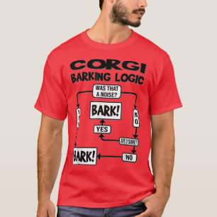 Hund Barking Logic, rolig hund presentidé, Funny C T Shirt