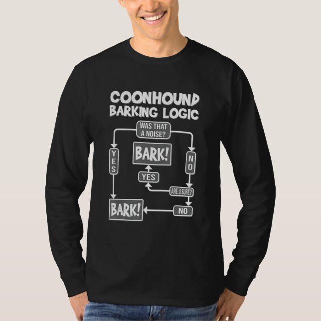 Hund Barking Logic, rolig hund presentidé, roligt  T Shirt (Framsida)