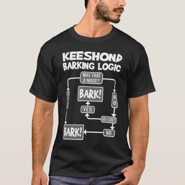 Hund Barking Logic, rolig hund presentidé, underba T Shirt (Framsida)