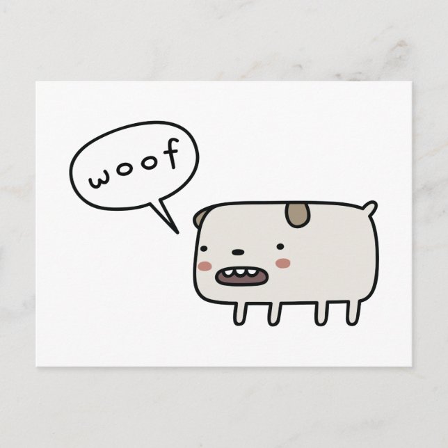 Hund Barking Vykort (Framsida)