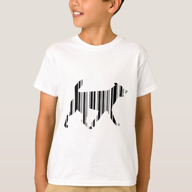 HUND BARKOD Design för hundbarcodemönster Tee (Framsida)