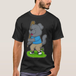 Hund Baseball Baseball fladdermus T Shirt