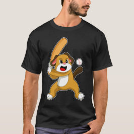 Hund Baseball Baseball fladdermus T Shirt