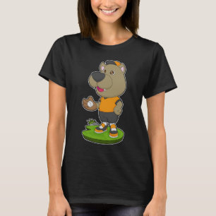 Hund Baseboll Basebollhandske T Shirt