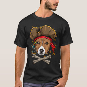 Hund Basenji African Basenji Hund Pirat Jolly Roge T Shirt