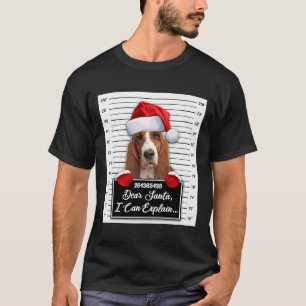 Hund Basset Hound Bästa Santa I kan förklara hur r T Shirt