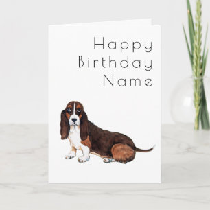 Hund Basset Hound Deco-födelsedag Kort