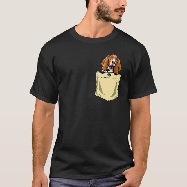 Hund Basset Hound i dockningsdockan T Shirt (Framsida)