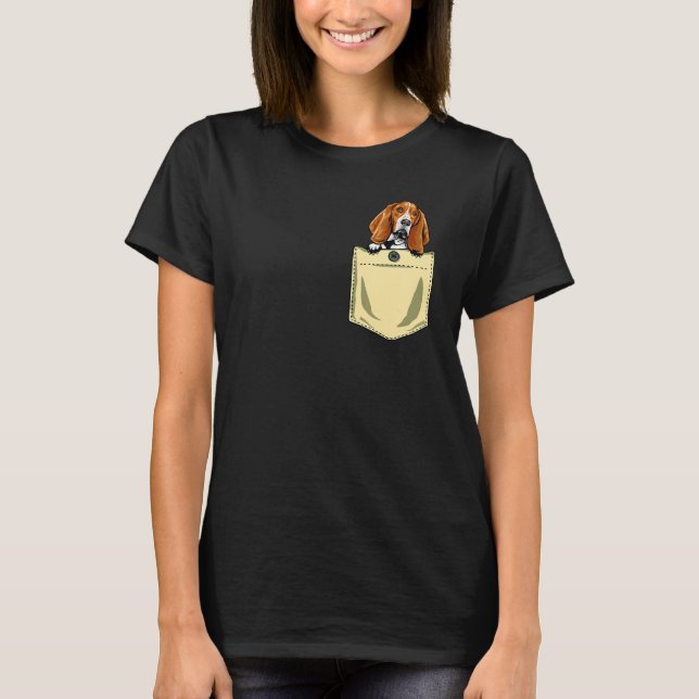 Hund Basset Hound i dockningsdockan T Shirt (Framsida)