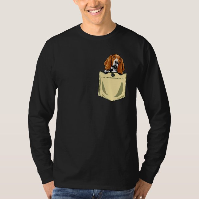 Hund Basset Hound i dockningsdockan T Shirt (Framsida)