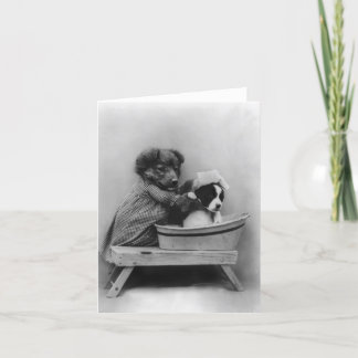 Hund Bathing Hund Kort