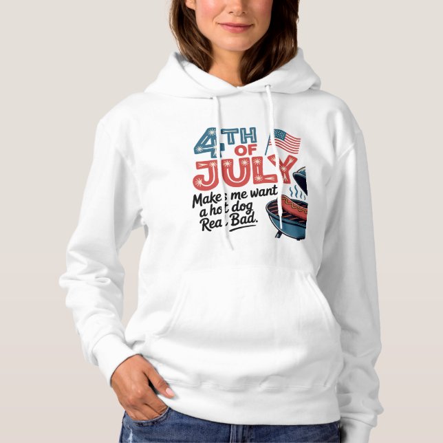 hund BBQ-design för den fjärde juli-Hetten T Shirt (Framsida)