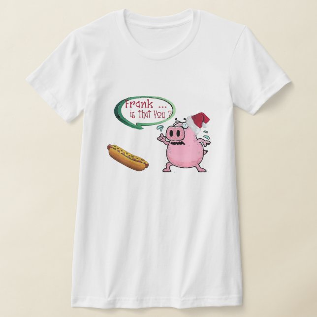 Hund BBQ Humor - den berömda julens Hett T Shirt (Laydown)