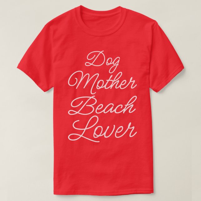 Hund Beach Älskare II T Shirt (Design framsida)