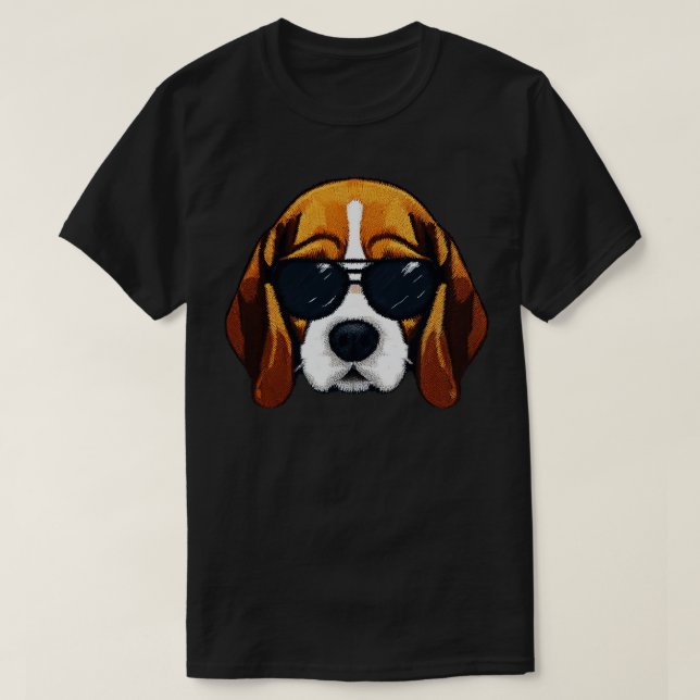 Hund Beagle-coola T Shirt (Design framsida)