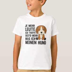 Hund Beagle gillar inte folk, Cute Hundar T Shirt