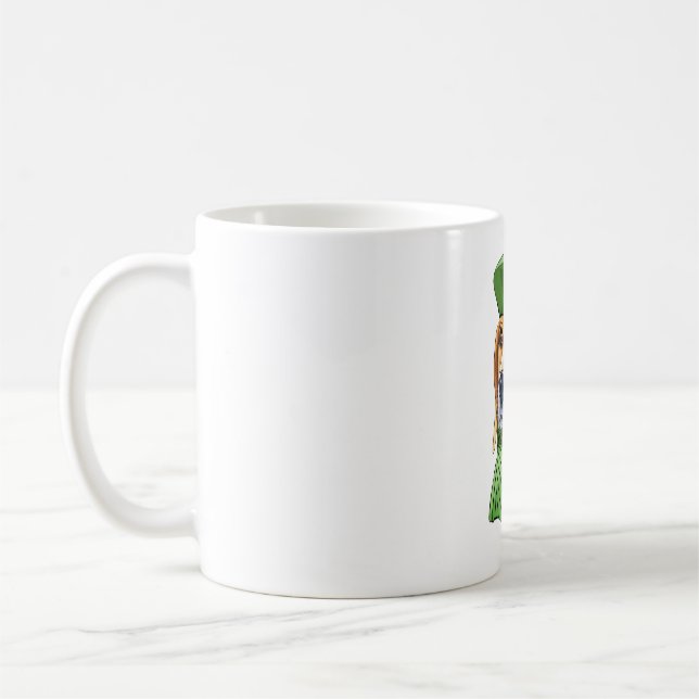 Hund Beagle i Fransk av grönt Kaffemugg (Vänster)