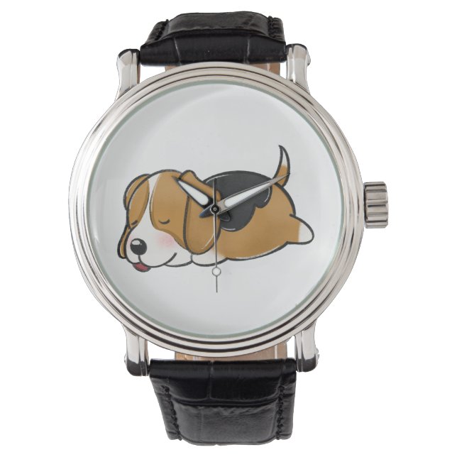 Hund, Beagle, natur Armbandsur (Framsida)