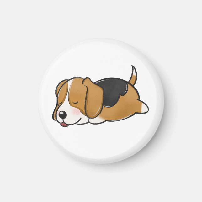 Hund, Beagle, natur Magnet (Framsidan)