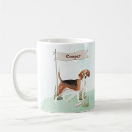 Hund Beagle Pet med eget namn Kaffemugg