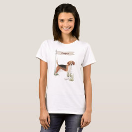 Hund Beagle Pet med eget namn T Shirt