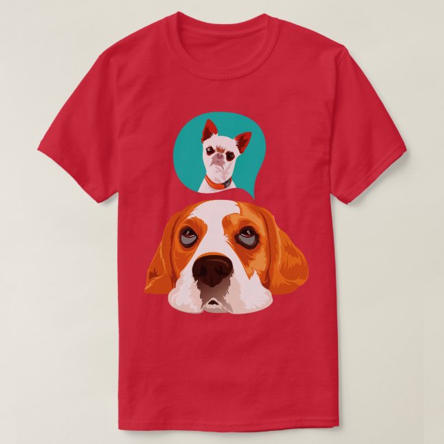 Hund Beagle T Shirt (Design framsida)
