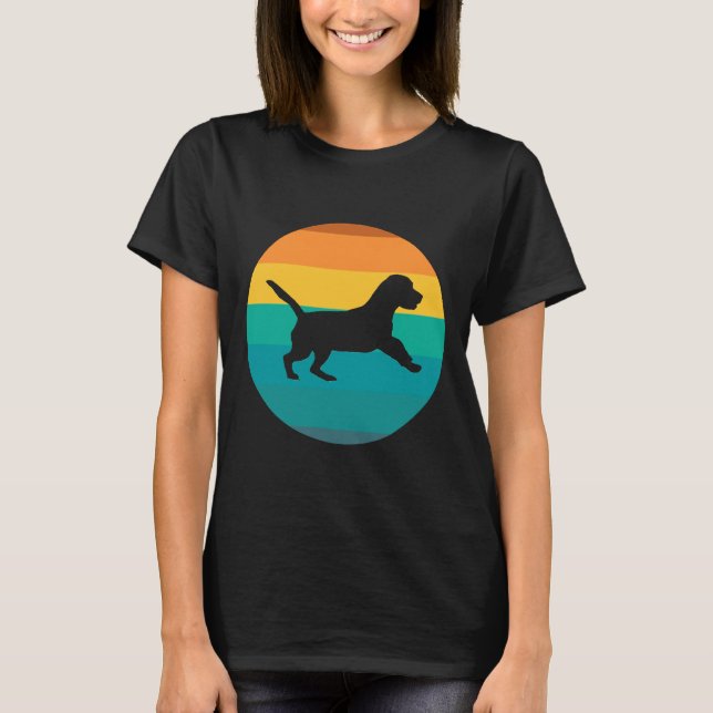 Hund Beagles Vintage Retro Beagle T Shirt (Framsida)