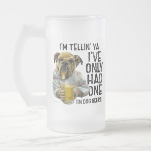 Hund Begräddat glas öl Mugg