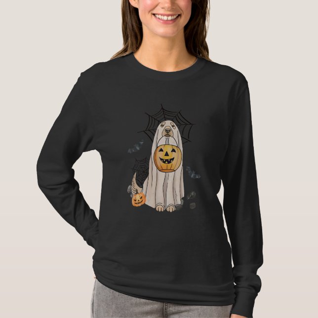 Hund Behandla eller behandla Pajamas Jackolantern  T Shirt (Framsida)