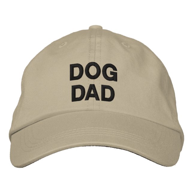 Hund beige svartvit anpassningsbar i modern hund ä broderad keps (Framsida)