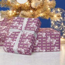 Hund ben 2-rosa presentpapper