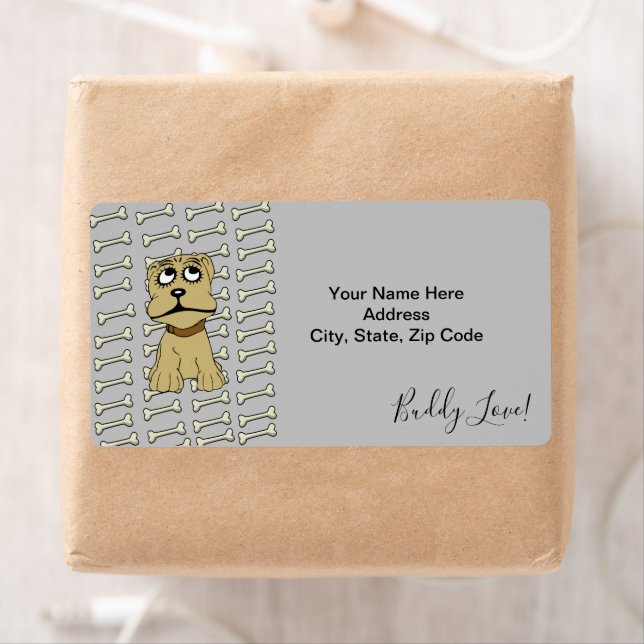 Hund bensetiketter fraktsedel (Insitu)