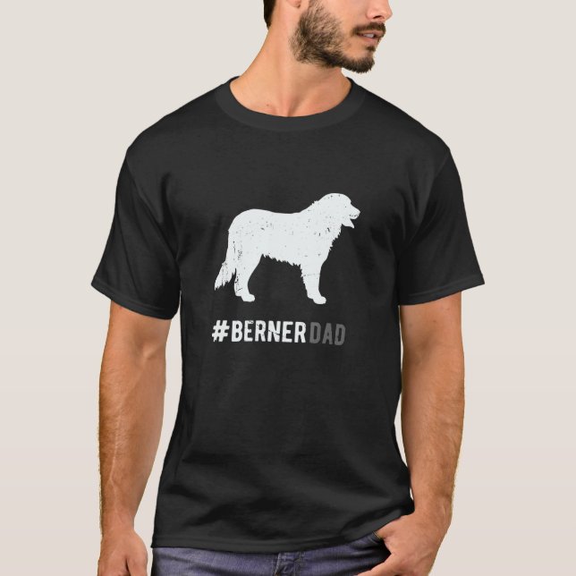 Hund Berner Pappa För manar Bernese Mountain Hund T Shirt (Framsida)