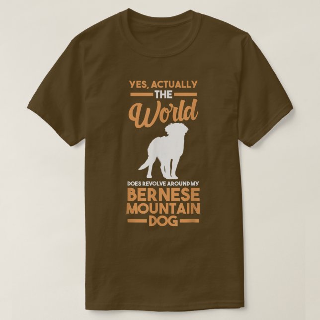 Hund Bernese Mountain  T Shirt (Design framsida)