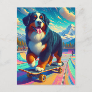 Hund Bernese Mountain Vykort