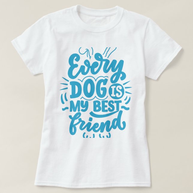 Hund Best Friend T-Shirt (Design framsida)