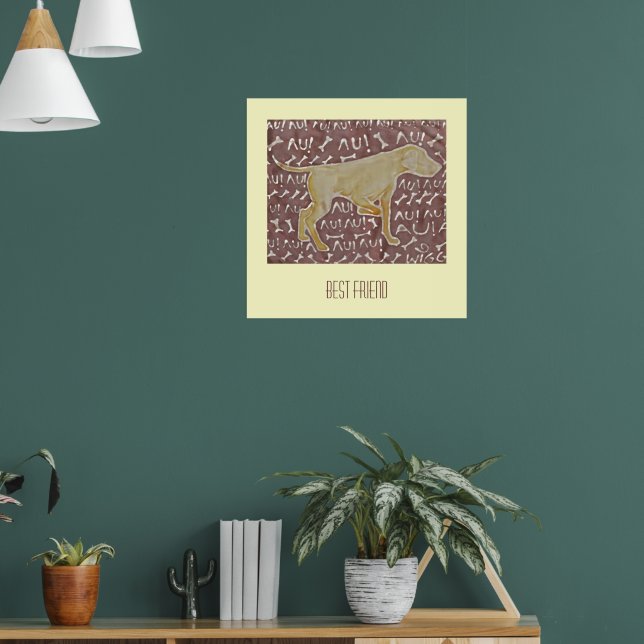 Hund "best vän" poster (Vardagsrum 1)