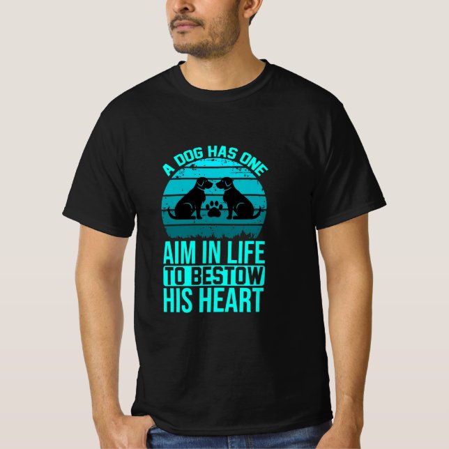 Hund Bestow Hans hjärta T Shirt (Framsida)