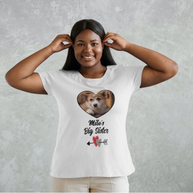 Hund Big syster-fotopersonlig T Shirt (Skapare uppladdad)
